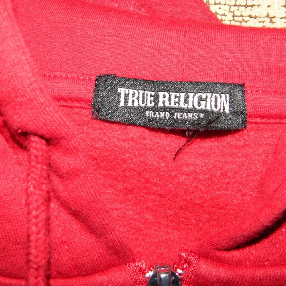 True Religion City Buddha Zip Up Hoodie Size L (VV-29)